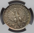 2 ZŁ ŻNIWIARKA 1925 KROPKA - NGC UNC