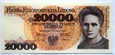 20000 ZŁ MARIA SKŁODOWSKA CURIE 1989 SER. F