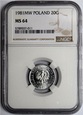 20 GROSZY 1981 NGC MS64