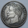 KOPIA MONETY 5 FRANKÓW 1865 NAPOLEON III