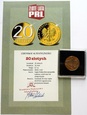 ZŁOTE LATA PRL - 20 ZŁOTYCH 1988 - CERTYFIKAT