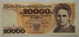 20000 ZŁ MARIA SKŁODOWSKA CURIE 1989 SER. A - ST. 2-