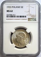 5 ZŁ GŁOWA KOBIETY 1933 NGC MS62