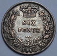 WIELKA BRYTANIA - 6 PENCE - PENSÓW 1877 VICTORIA