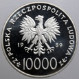 10000 ZŁ JAN PAWEŁ 1989 GRUBY KRZYŻ - SKRĘTKA - GCN PR69