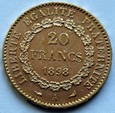 20 FRANKÓW 1898