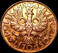 2 grosze 1938 wspaniałe, mennicze, czerwone