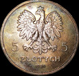 5zł 1930 Sztandar HYBRYDA awers GŁĘBOKI stempel