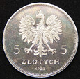 5 złotych 1928 bez znaku, Bruksela, przepiękna