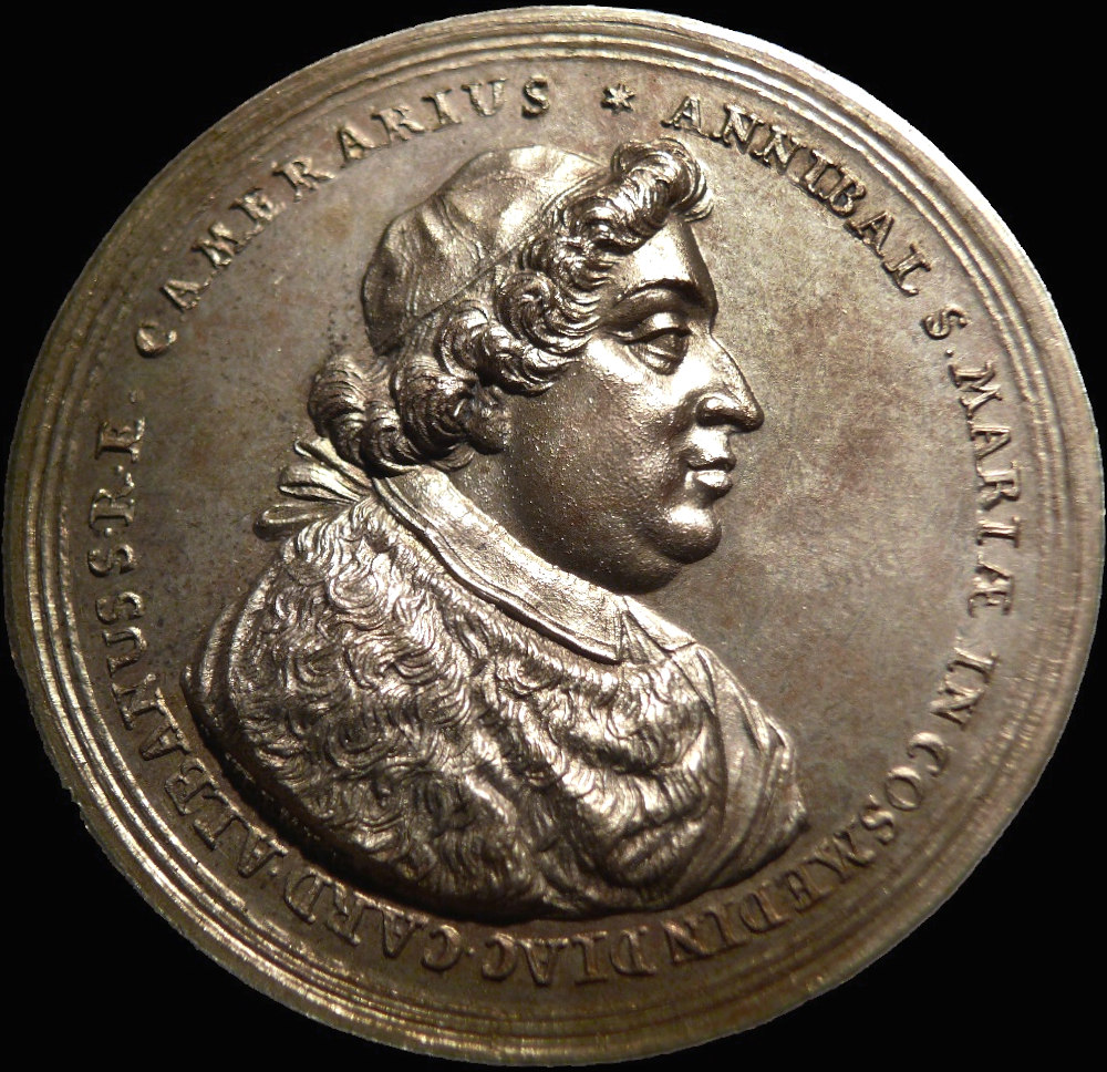 Polska. Medal 1711,  Kardynał Albani, 41mm, RRR!