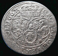 Jan Kazimierz, Szóstak 1667 z kwiatkiem pomiędzy tarczami