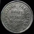 10 centimes, żeton, poczta balonowa, oblężenie Paryża 1870