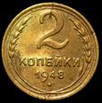 ZSRR, 2 kopiejki 1948 Fiodorin 86 - wycena 40$, rzadkie