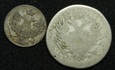 5 groszy 1840 i 2 złote 1820 - rant skośny