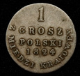 grosz polski 1824 z miedzi z krajowey
