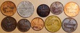 Zestaw 10 sztuk monet Wolne Miasto Gdańsk