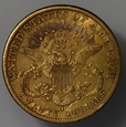 USA 20 DOLARÓW 1880 S, ZŁOTO 900, stan 3