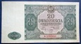 20 zł 1946 seria A 1782081, stan 2+