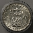 HOLANDIA, 1 GULDEN 1931 WILHELMINA, SREBRO