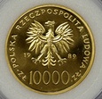 10000 zł 1989 Jan Paweł II- KRATKA 1 uncja złota 0.999, 1 Oz