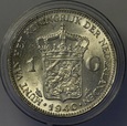 HOLANDIA, 1 GULDEN 1940 WILHELMINA, SREBRO