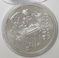 AUSTRIA 500 SCHILLING 1997 rok KAMIENIARZ, stan 1, srebro 925