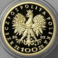 POLSKA, 100 zł 2002 KAZIMIERZ WIELKI, ZŁOTO PRÓBY 900