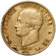 Włochy Napoleon 40 lirów 1810 M st. 3/3+