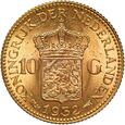 Holandia Wilhelmina 10 Guldenów 1932 Utrecht st. 2+/1-
