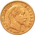 Francja Napoleon III 10 franków 1865 A-Paryż st. 3-/3
