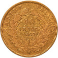 Francja Napoleon III 10 franków 1857 A-Paryż st. 3-