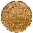 Francja 100 franków 1912 Paryż NGC MS62