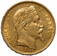 AA. Francja Napoleon III 20 franków 1862 BB st. 2/2+