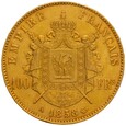 Francja Napoleon III 100 franków 1858 A st. 3+/2-