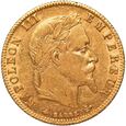 Francja Napoleon III 5 franków 1867 A-Paryż st. 2/2+