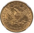 USA 5 dolarów 1893 NGC MS60