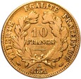 II Republika Francuska 10 franków 1851 A-Paryż st. 3-/3