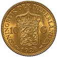 Holandia Wilhelmina 10 guldenów 1926 st. 1-