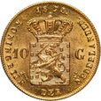 Holandia Wilhelm III 10 Guldenów 1875 Utrecht st. 1-