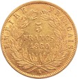 Francja Napoleon III 5 franków 1860 A st. 3/3+
