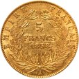 Francja Napoleon III 5 franków 1859 A-Paryż st. 3-