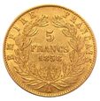 Francja Napoleon III 5 franków 1858 A st. 3-/3