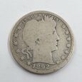 USA Quarter 1/4 Dollar ćwierćdolarówka Barbera 1892 r.