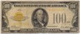 USA 100 dolarów 1928 gold certificate