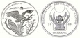 Kongo 10 franków 2009 - sęp - GCN PR 70