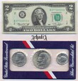USA Silver Mint Set 1976 + banknot