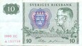 Szwecja 10 koron 1990