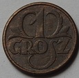 1 gr. grosz 1928 mennicza BN