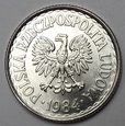 1 zł złoty 1984 DESTRUKT IDEAŁ- podwójny rant