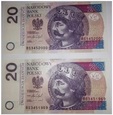 20 zł złotych seria BS - 2016 - UNC